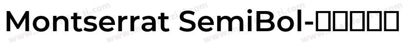 Montserrat SemiBol字体转换